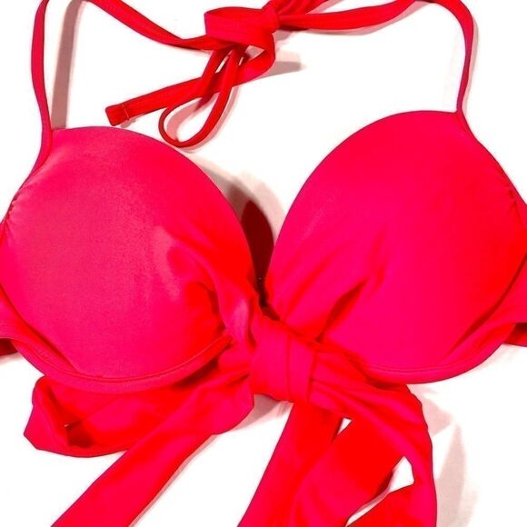 HOT PINK BIKINI TOP SIZE SMALL - Picture 3 of 5
